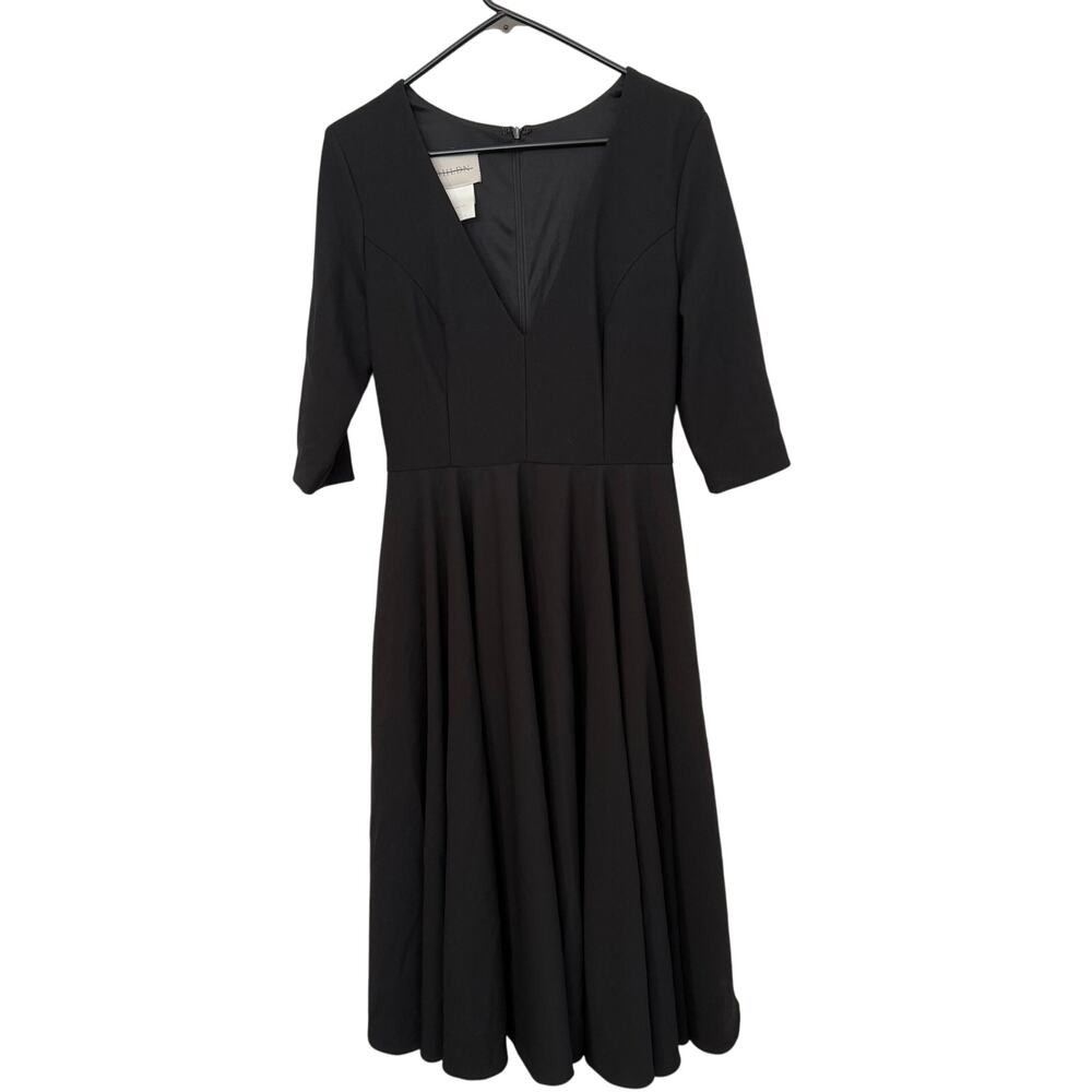 BHLDN Black Midi Bridesmaids Dress